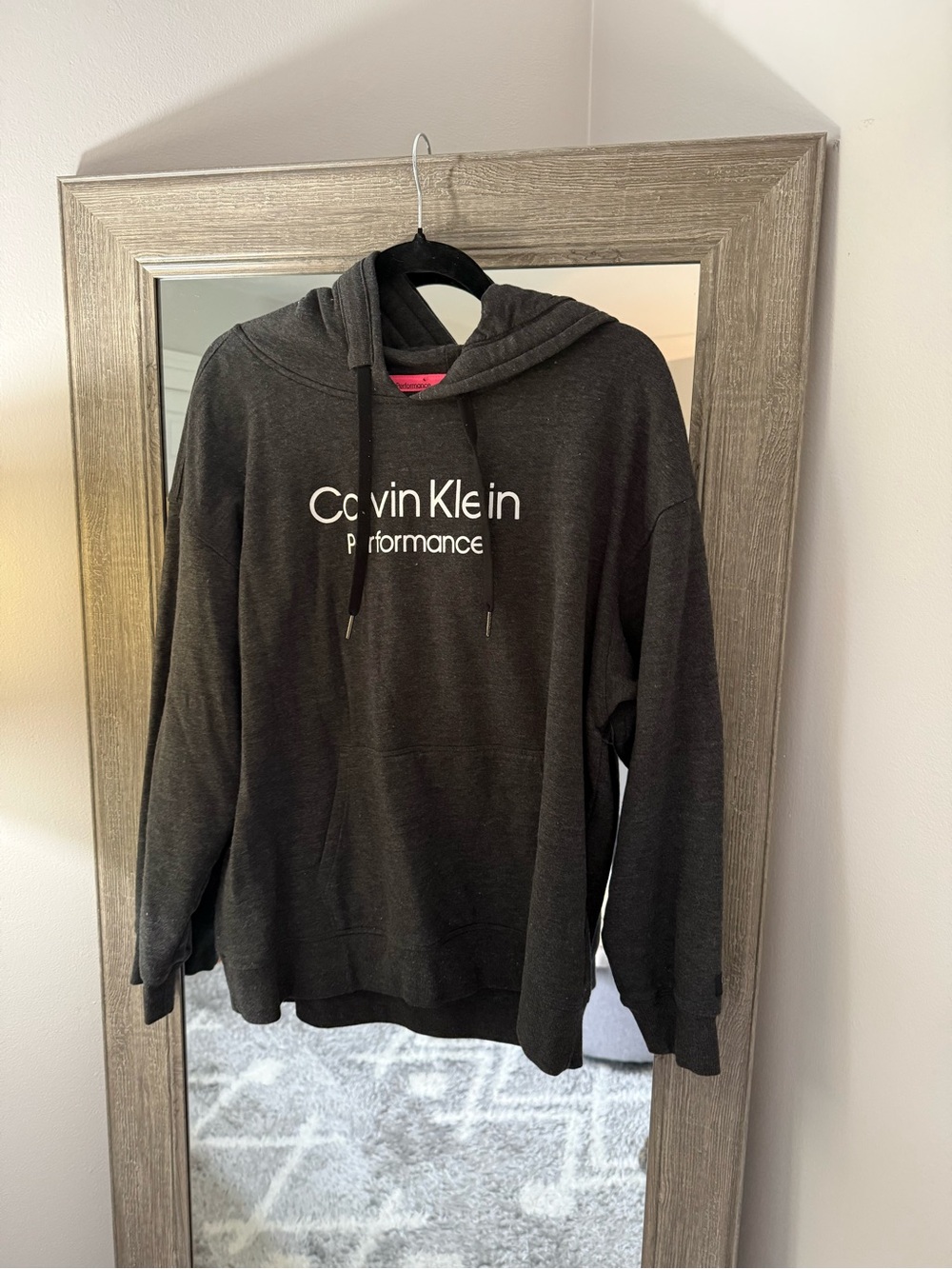 Calvin Klein Performance Womens Charcoal Hoodie Sweater